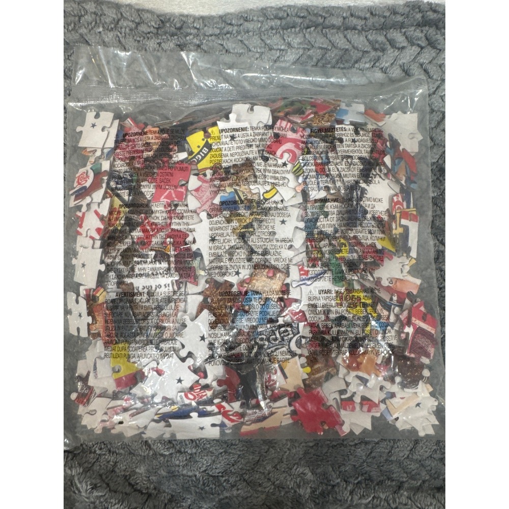 Vintage Soda Pop Bottle Caps Jigsaw Puzzle Retro Beverage‎ Logo Collage Multi